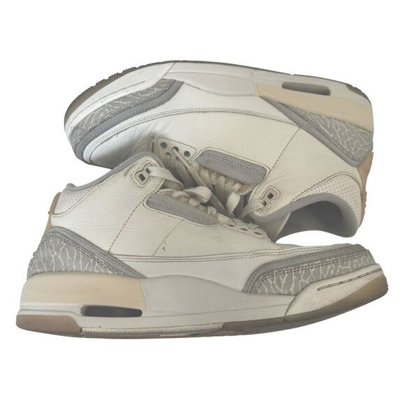 NIKE AIR JORDAN 3 Retro Craft Shoes Ivory/Grey Mist-Cream LIMITED EDITION 8.5 main image 2